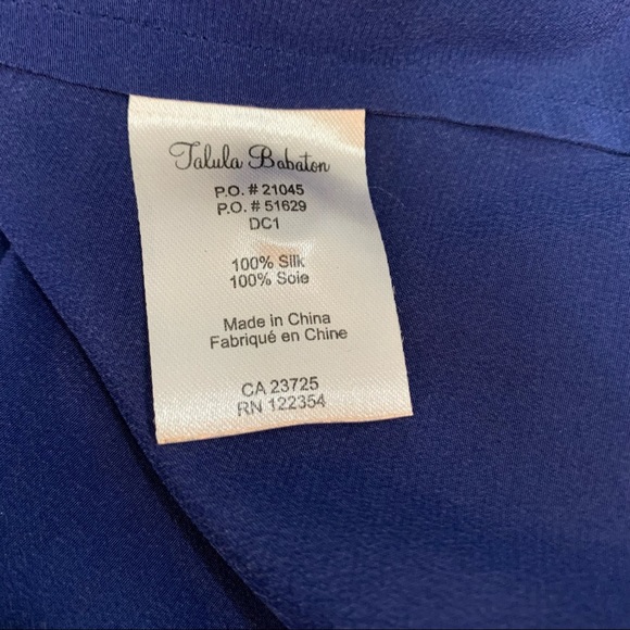 Aritzia Talula Babaton Blue Silk Blouse - Picture 7 of 12